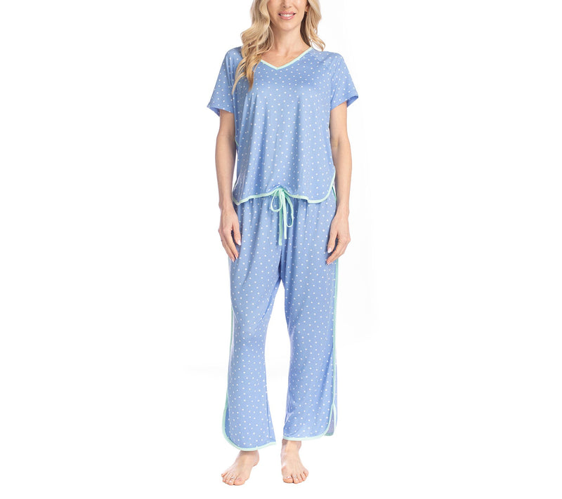MUK LUKS Fun in the Sun Cloud Knit Tee & Cropped Pants Set — View 5