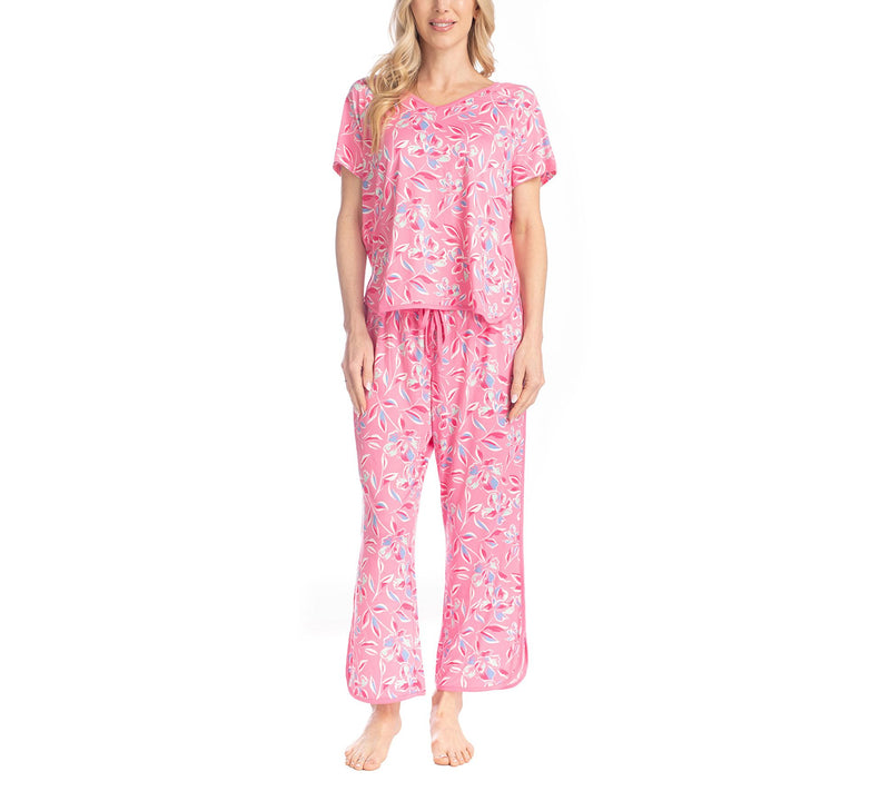 MUK LUKS Fun in the Sun Cloud Knit Tee & Cropped Pants Set — View 7