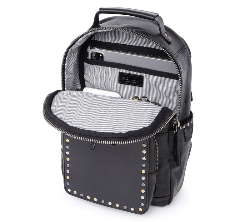 Old Trend West Heritage Leather Small Studded Backpack — View 9