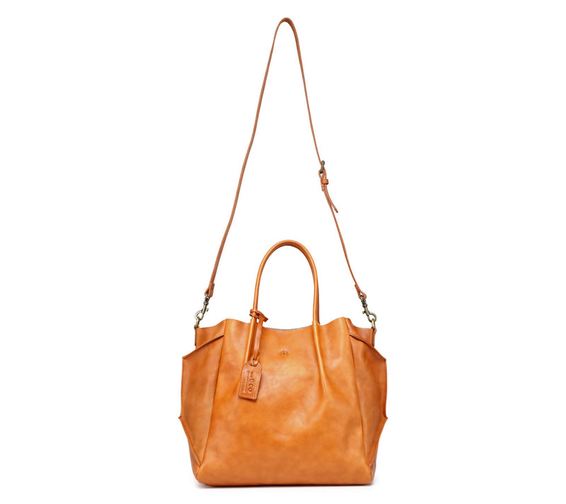 Old Trend Sprout Land Vegetable Dye Leather Tote w/ Zip Pouch — View 3