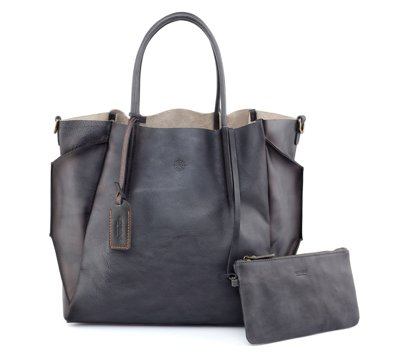 Old Trend Sprout Land Vegetable Dye Leather Tote w/ Zip Pouch — View 18