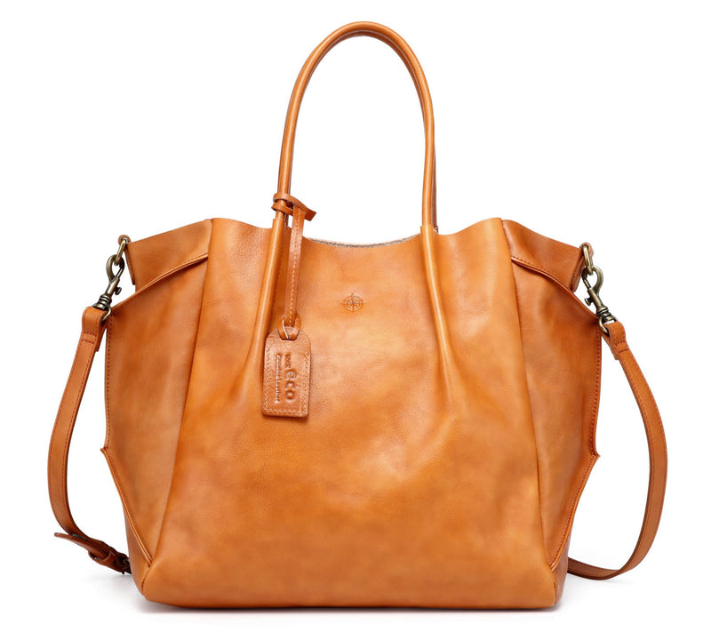 Old Trend Sprout Land Vegetable Dye Leather Tote w/ Zip Pouch — View 6