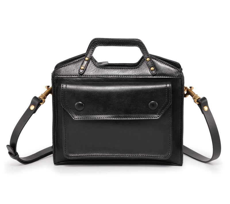 Old Trend Basswood Mini Tote Leather Crossbody — View 9