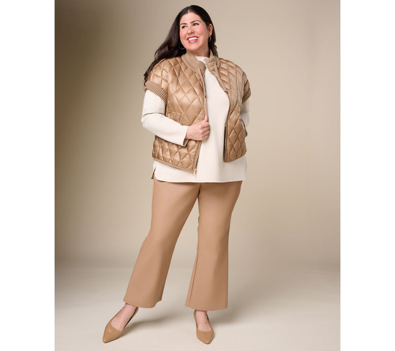 Martha Stewart Signature Diamond Quilted Short-Sleeve Jacket — View 7