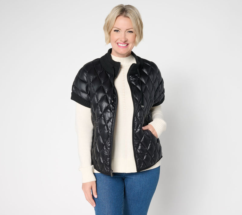 Martha Stewart Signature Diamond Quilted Short-Sleeve Jacket — View 15