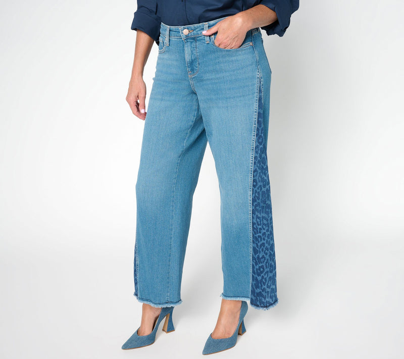 NYDJ Teresa Regular Wide Leg Jeans with contrast Sideseam Gusset — View 5