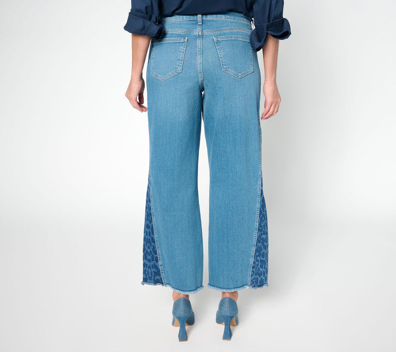 NYDJ Teresa Petite Wide Leg Jeans with Contrast Sideseam Gusset — View 10