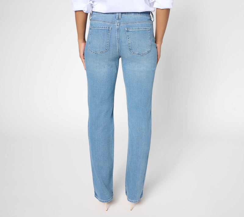 NYDJ Marilyn Petite Straight Leg Jeans with Patch Pockets — View 7