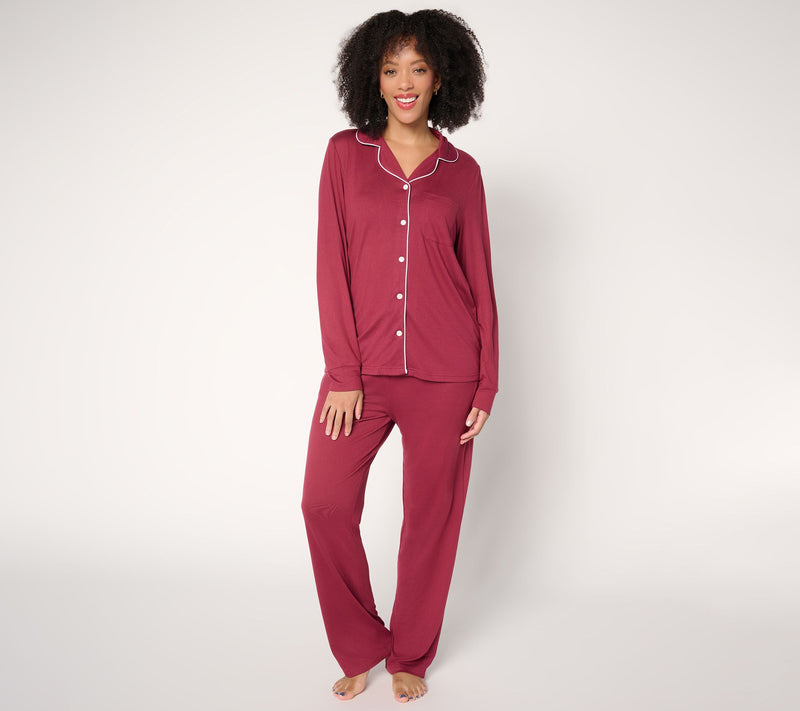 By Jill Martin Long Sleeve Notch Collar Pajama — View 3