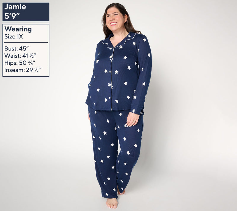 By Jill Martin Long Sleeve Notch Collar Pajama — View 8