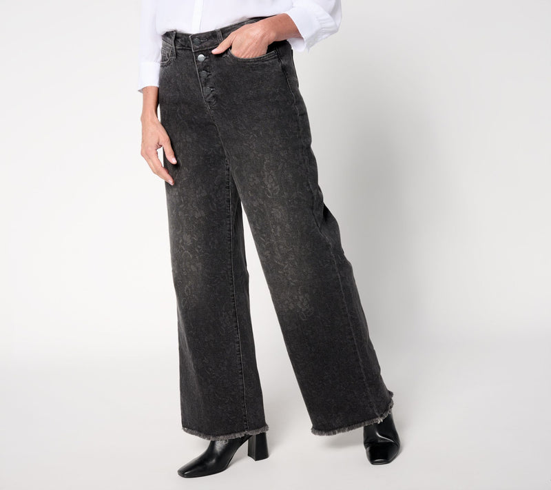 NYDJ Teresa Wide-Leg Regular Solid/Novelty Jeans — View 3