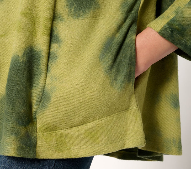 LOGO by Lori Goldstein Brushed Knit Tie Dye Dolman Top — View 6