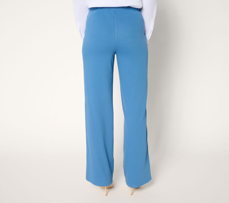 Women with Control Petite Wide Leg St Tropez Twill Pants — View 4