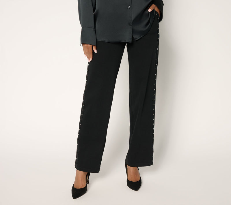 Women with Control Petite Wide Leg St Tropez Twill Pants — View 10