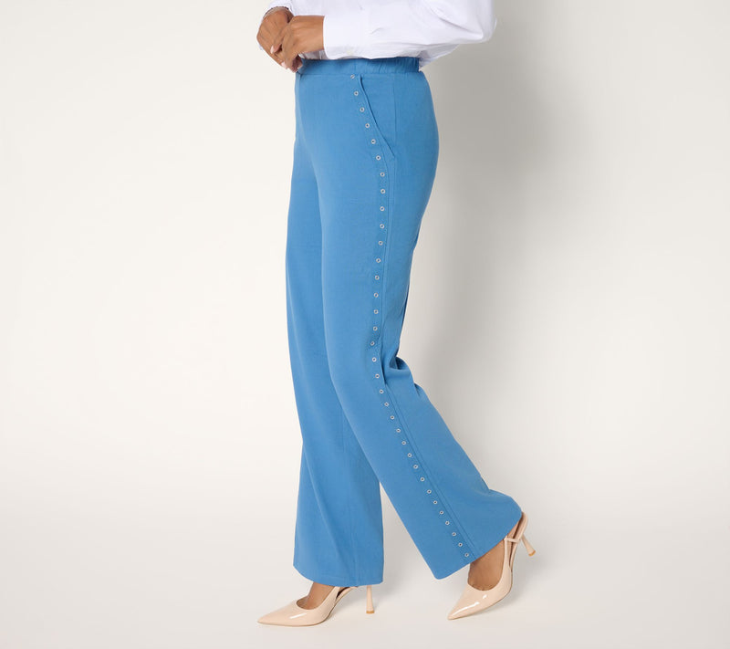 Women with Control Petite Wide Leg St Tropez Twill Pants — Main view