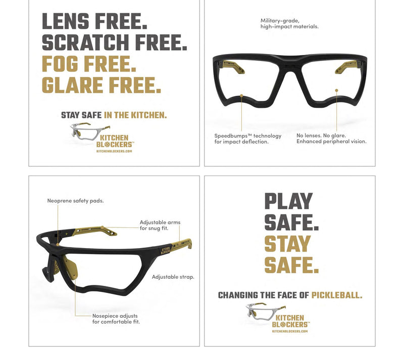 Kitchen Blockers - Lens Free Pickleball Eyewear — View 2