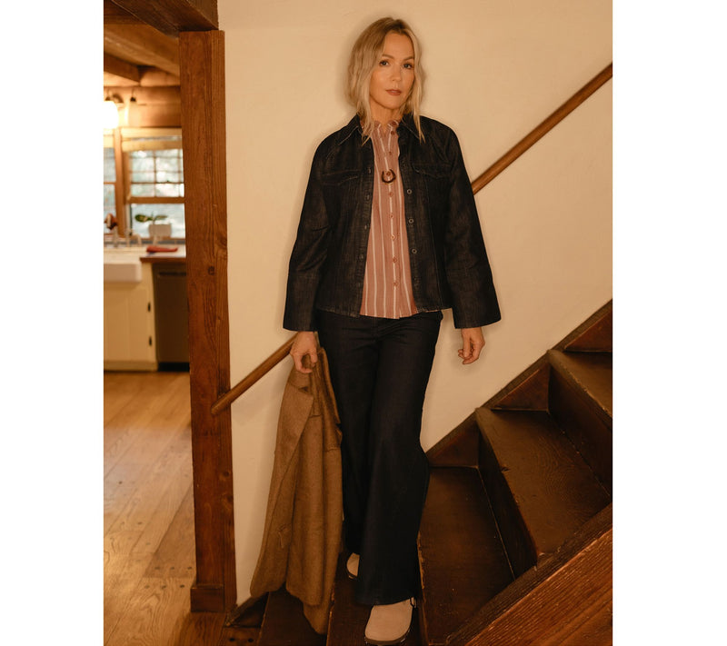 Me by Jennie Garth Rockie Bell Sleeve Denim Shirt — View 7