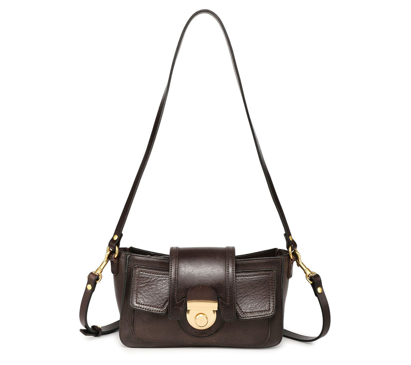 Old Trend Camellia Leather Crossbody with  Shou lder Strap — View 9