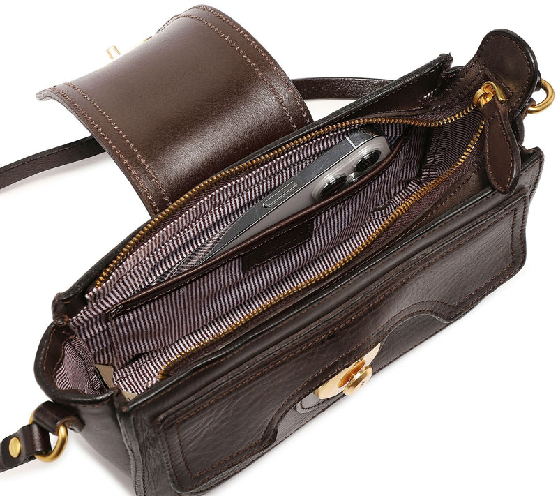 Old Trend Camellia Leather Crossbody with  Shou lder Strap — View 12