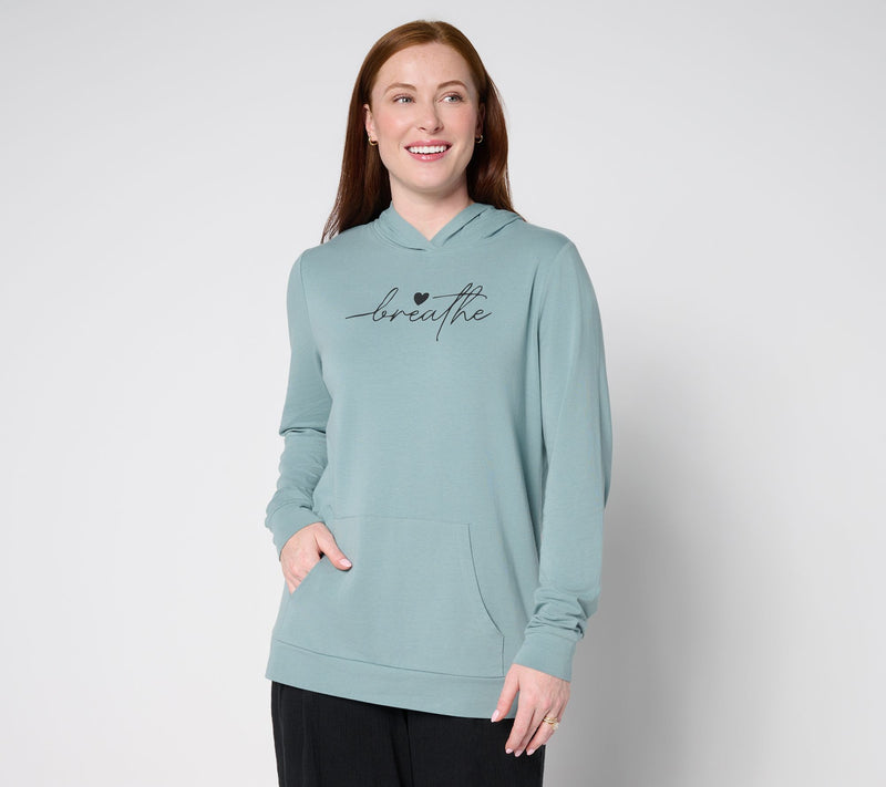 AnyBody Cozy Knit Jersey Message Hoodie — View 11