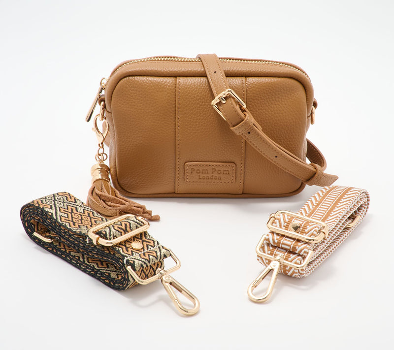 Pom Pom London The City Mini Leather Crossbody Bag with Straps — View 19
