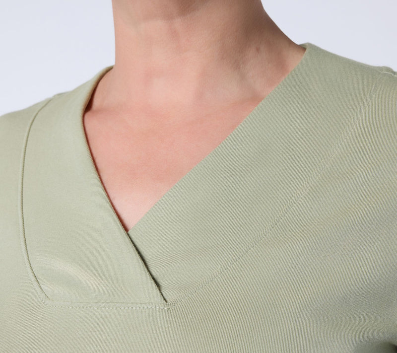 Denim & Co. Essentials Perfect Jersey Crossover V Top — View 6