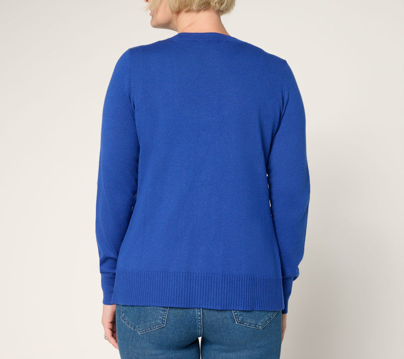 Denim & Co. Essentials Cardigan/Tank Sweater Twin Set — View 4