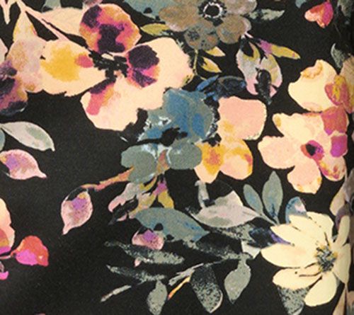 Martha Stewart Signature Floral Printed Mock Neck Top — View 8