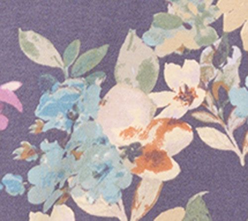 Martha Stewart Signature Floral Printed Mock Neck Top — View 9