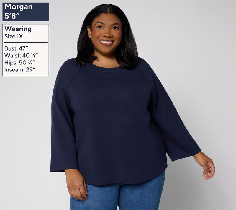 Martha Stewart Signature Comfort Stretch Boxy Modern Top — View 2