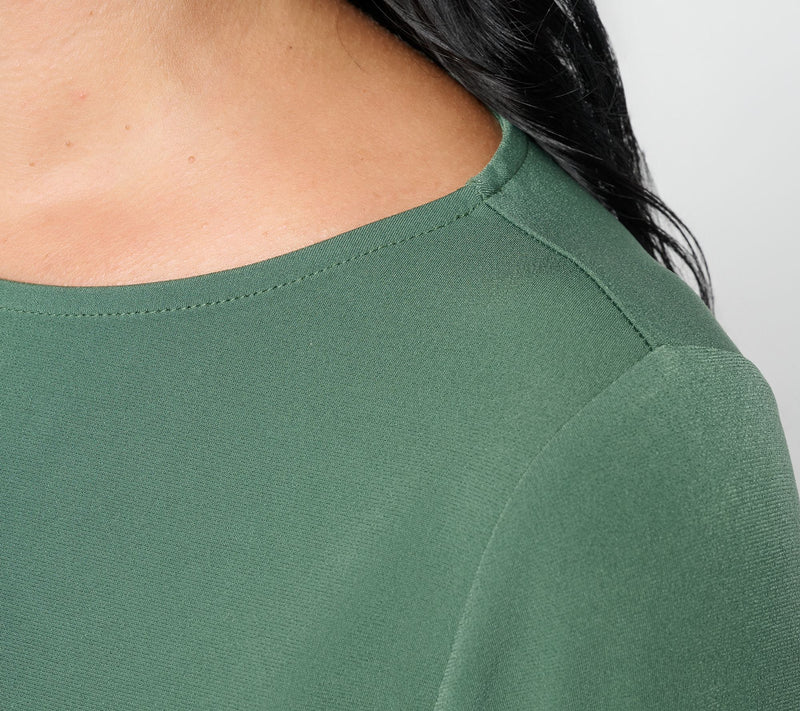 Susan Graver Modern Essentials Liquid Knit Bateau Neck Top — View 6