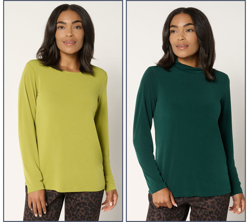 Susan Graver Modern Essentials Set of 2 Liquid Knit Tops — View 16