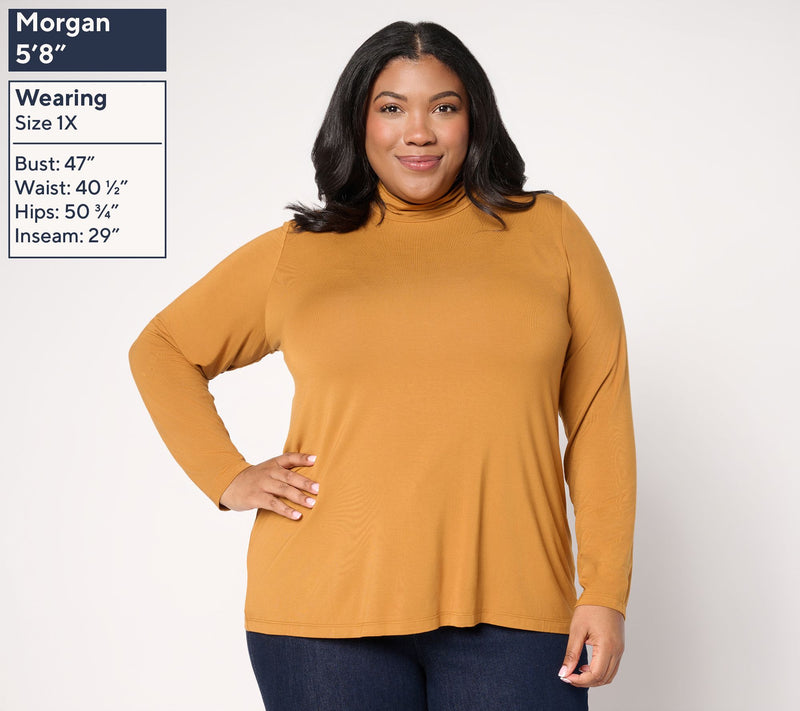 Susan Graver Weekend Essentials Rayon Allure Knit Top — View 2
