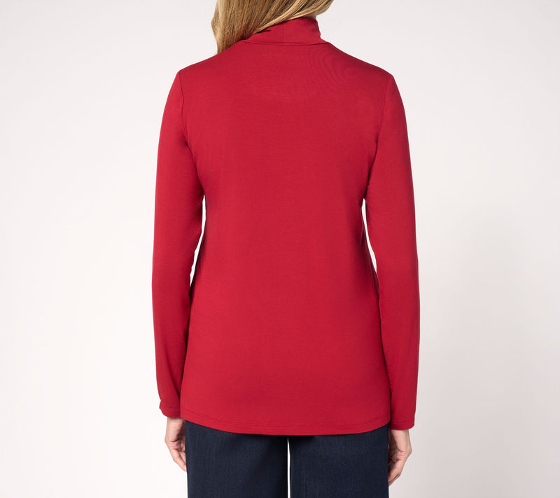 Susan Graver Weekend Essentials Rayon Allure Knit Top — View 4