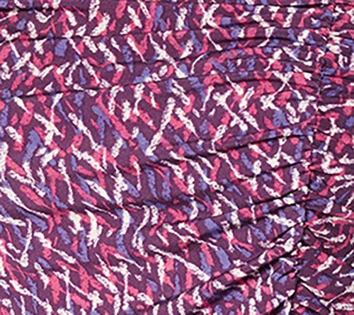 Susan Graver Printed Liquid Knit Asymmetrical Ruched Top — View 10