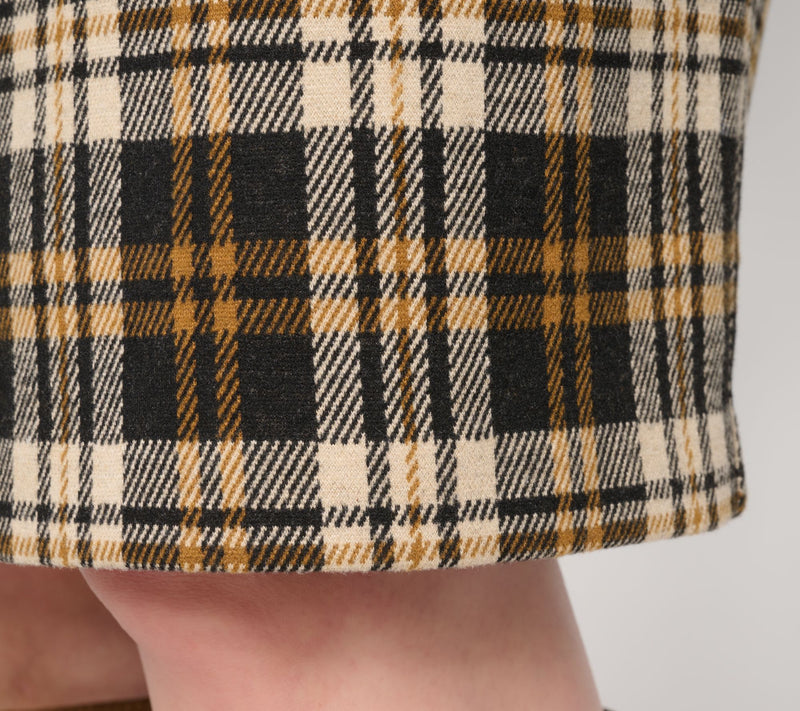 Susan Graver Petite Knit Plaid Pencil Skirt — View 9
