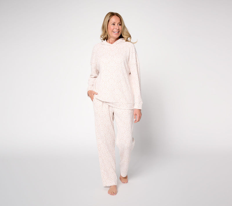 Berkshire Homewear Printed Chunky Waffle Hooded Lounge Set — Main view