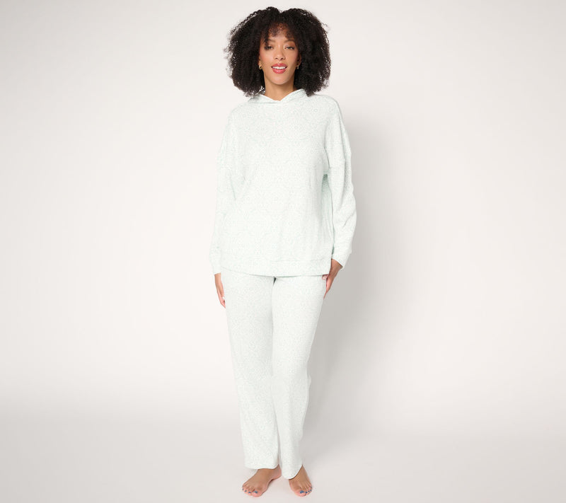 Berkshire Homewear Printed Chunky Waffle Hooded Lounge Set — View 11