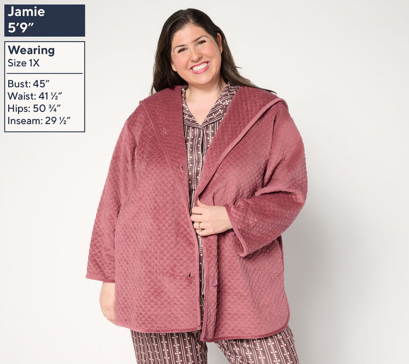 Berkshire Homewear Quilted Baby Fleece Cardigan — View 5
