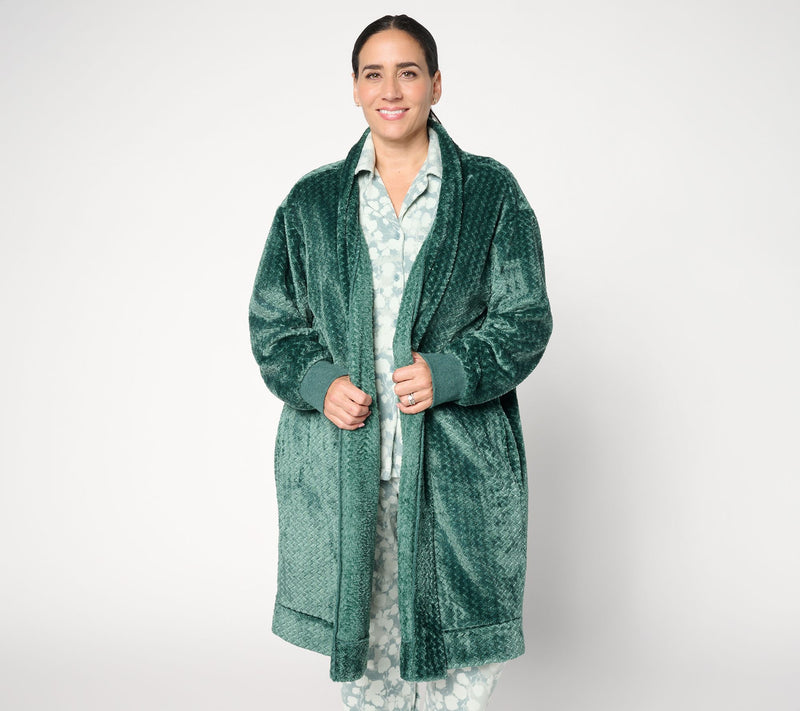 Berkshire Homewear Jacquard Velvetloft Cardigan — View 12