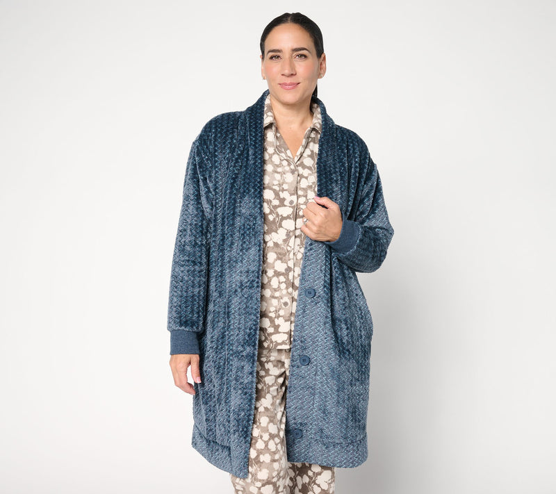 Berkshire Homewear Jacquard Velvetloft Cardigan — Main view
