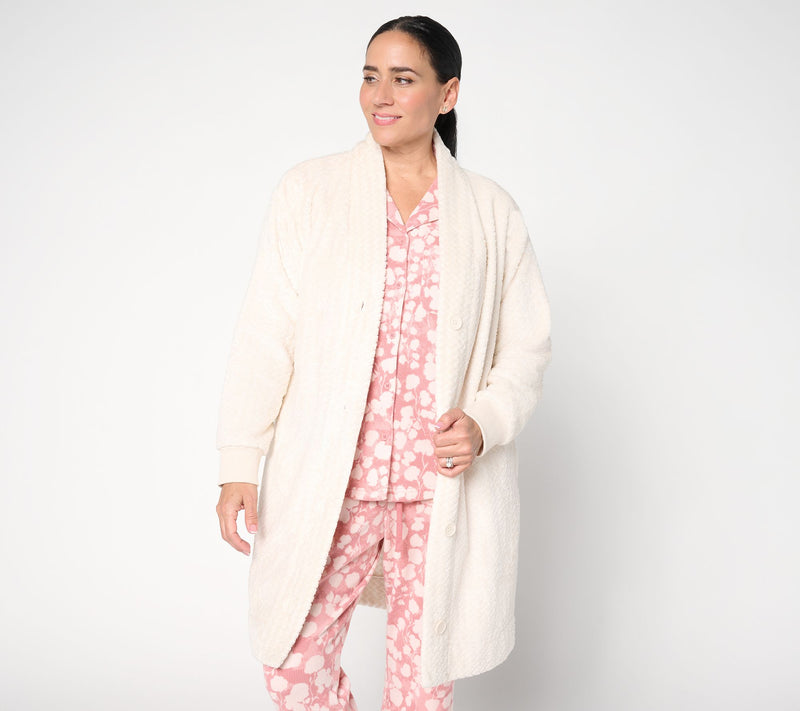 Berkshire Homewear Jacquard Velvetloft Cardigan — View 14