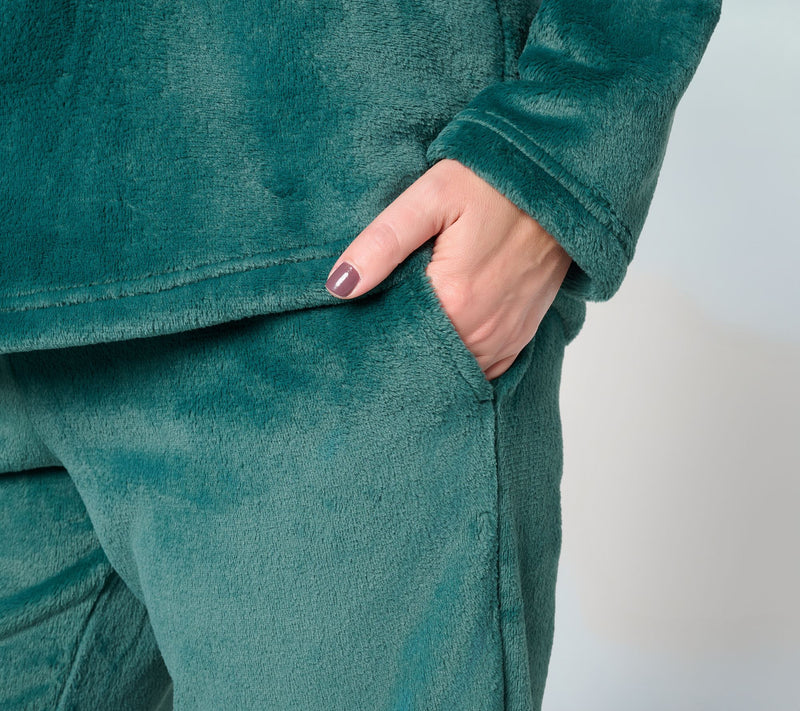 Berkshire Homewear Plush 1/4-Zip 2pc Jogger Lounge Set — View 6