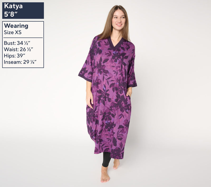 Stan Herman Sueded Jersey Caftan — View 10