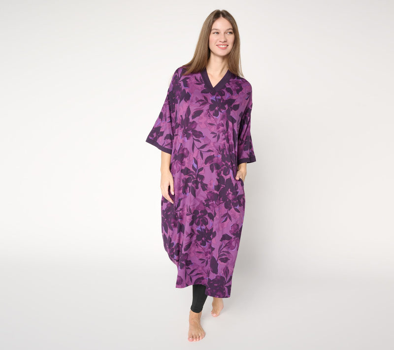 Stan Herman Sueded Jersey Caftan — View 9
