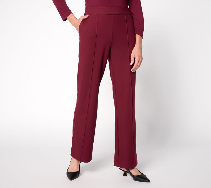 nicole by Nicole Miller Petite Pull-On Straight Leg Pant — Main view