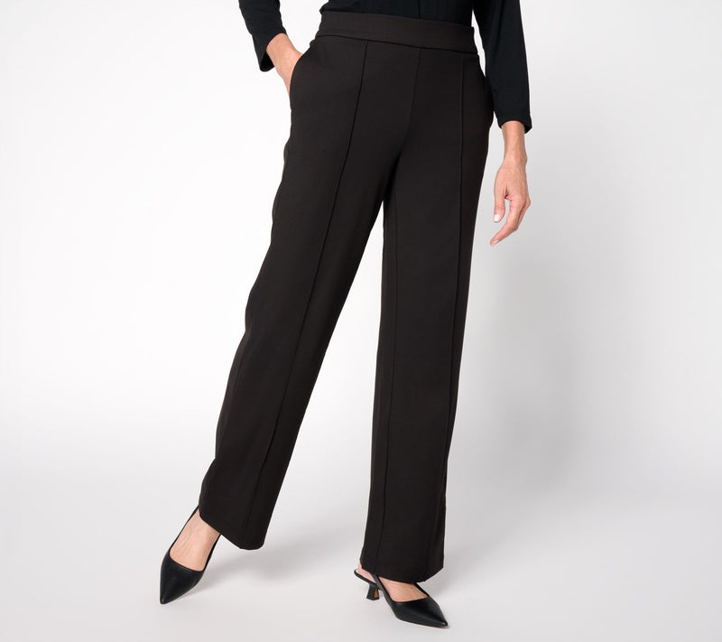 nicole by Nicole Miller Petite Pull-On Straight Leg Pant — View 7