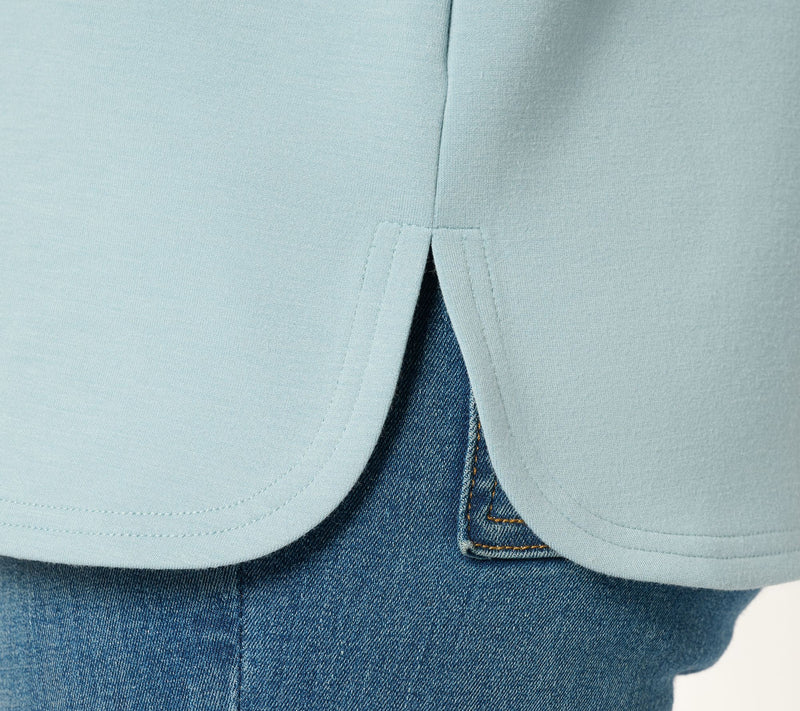 Martha Stewart Signature Comfort Stretch Modern Funnel Neck Top — View 6