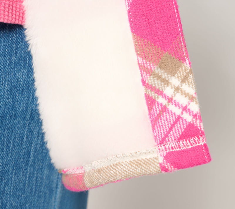 Belle by Kim Gravel Mad for Plaid Sherpa Lined Shacket — View 10