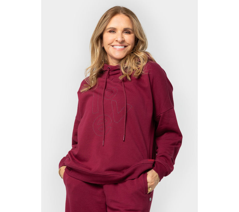 Peace Love World French Terry Embroidered Graphic Hoodie — View 7